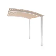 Exterior Life 6.0m Miami Curved Pearl White/Beach Oak Pergola