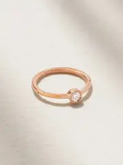 [MARIA TASH] MARIA TASH - 9.5mm 18-karat Rose Gold Diamond Hoop Earring - One size One size Gold