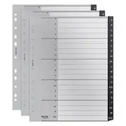 5x Leitz PP Recycle Indices & Dividers A-Z Tab A4 File Document Organiser Black