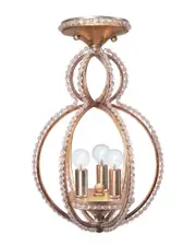 Crystorama Garland 3-Light Semi-Flush