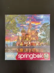 Springbok 1000 Piece Jigsaw Puzzle “Sunset at St. Basil's” Complete