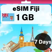 eSIM Fiji - 1 GB - 7 Days - Travel eSIM | QR code activation