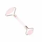 Luxe PREMIUM Rose Quartz Jade Roller for Face Massage Pink Gua Sha Facial Roller