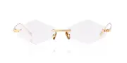 Anna-Karin Karlsson CRYSTAL OPTICAL 2.0 - TRIANGLE Gold Women’s Glasses Gold Size 55 - Private Health Rebate - Blue Light Block Available