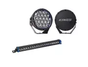 Kings 9" Lethal driving lights + 20" Single Row Light Bar