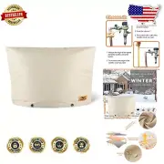Sand Color Insulated Backflow Preventer Cover 36"W x 24"H - Weatherproof Design