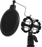Microphone Shockproof Holder, Foldable Microphone Filter Holder for Broadcast Room for Recording Studio