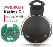 Keyless Go Remote Car Key Fob 315MHz ID46 Chip For BMW MINI Cooper Cabrio Clubm