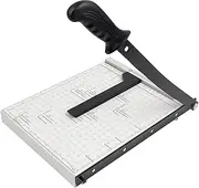 A4 Paper Cutter Stack Paper Trimmer Guillotine Heavy Duty Metal Base 12” Cutting Length with Safety Blade Lock, 12 Sheet Capacity, Guillotine Paper Cutter Slicer for Office Home School