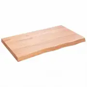 Wall Shelf Light Brown 100x60x(2-6) cm Treated Solid Wood Oak