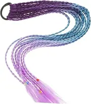 Minkissy Hairpieces Dirty Ponytail Wigs Color Braid Extensions for Girls Piece Colored Braided Wig 60x7x0.8cm 53