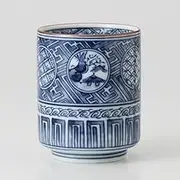 Shozui Marumon Long Tea Cup (Large) 2.8 x 3.5 inches (7.1 x 9 cm), 7.1 oz (200 g), Long Teacup, Sushi Restaurant, Izakaya, Restaurant, Ryokan, Japanese Tableware, Restaurant, Commercial Use