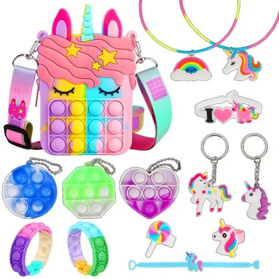 Fidget Purse, Pop Fidget Toys Birthday Gift for Girls Ages 4 5 6 7 8 9 10 11 ...