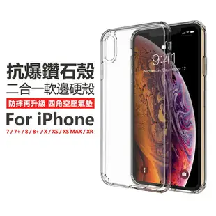 IPhone全系列 透明矽膠軟邊硬殼 防摔殼空壓殼 四邊氣囊 完美保護 I7 8 X XS XR手機殼1