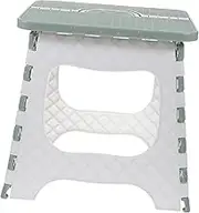 BATHVEVE Portable Collapsible Plastic Chair Lightweight Folding Stool for Home Outdoor Use Skid Foot Pads for Hiking Fishing Camping and Travel Green