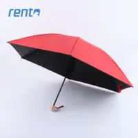 在飛比找momo購物網優惠-【rento】日式超輕黑膠蝴蝶晴雨傘_赤紅(日系傘 黑膠 降