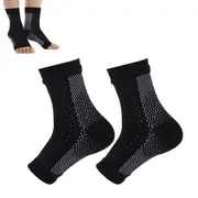 Ankle Brace Sleeve Open Toe Arch Ankle Support Foot Sock-Black