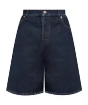 Burberry Logo Patch Denim Bermuda Shorts 33,29,30,31,32 INDIGO