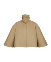 Long sleeved short cape M light brown