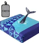 Shark Luxury Waffle Microfiber Beach Towel Oversized Soft Sandproof Fast Drying