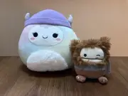 NWT Squishmallow 10” Josephine Bigfoot Yeti Plush Christmas 5” Benny Set