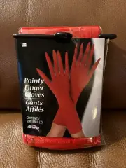 Creepy Pointy Finger Gloves Horror Accessory Red NIP Halloween Cosplay Dress