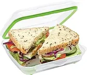 Smash Leakproof Sandwich Lunch Box Green | BPA-Free, Reusable & Eco-Friendly | Airtight Food Storage Container for School, Work & Travel | Dishwasher Safe & Durable Lunch Solution