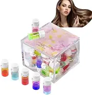 40 Pcs Perfume & Hair Oil 2-in-1,Avocado & Camellia Nourishing&Shining Hair Oil,Hair Perfume Oil Set for Restore Dry,Frizzy and Damaged Hair,Portable Scented Hair perfume Oil for Women