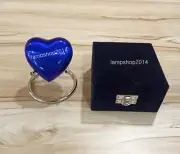 Blue Keepsake Urn for Human Ashes Heart Cremation Urn with Stand & Box Ashes Urn