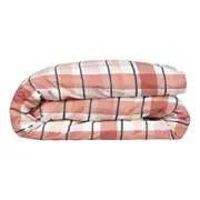 Ecology Isla Size Super King Quilt Cover Clay/Pink Bedding Organic Cotton