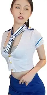 [generic] sissy Nurse Women Flirty Officer aprons Christmas Sleepwear Cop Student Leotard Chemise Lingerie Fancy Cosplay