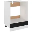 Wooden Kitchen Oven Cabinet Shelf Storage Cupboard Black 60x46x81.5cm