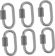 6pcs Quick Link Chain Connector Lightweight Easy to Use Locking Link Connectors for Outdoor Applications for Trailers Swings More