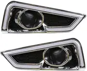2Pcs LED Daytime Running Light Fog Lamp Cover DRL Yellow Turn Signal Light for Honda City 2015 2016
