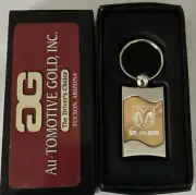 DODGE RAM Rectangular Wave Key Fob Ring Gold Yellow NEW IN BOX