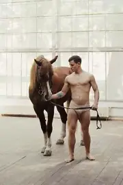 [E034] Male Model Showing Off Body To Viewer Fine Art Hunky Physique