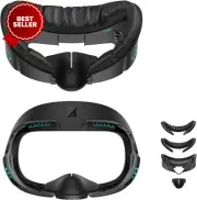 AMVR Face Cover Pad for Meta/Oculus Quest 3 w Soft PU Cushion & Breathable Ice S