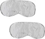 Pack of 2 NUZAMAS Silk Sleep Mask Smooth Soft Eye Mask Double-sided Eye Mask Adjustable Sleep Eye Mask Eye-cover Light Blocker For Sleeping Travelling Relaxation Grey