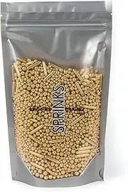 Sprinks Bubble Bounce Shiny Sprinkles 500g | Golden Sprinkle Mix for Cake Decorating | Cupcakes | Cookies | Desserts | Perfect for Parties | Baking | Special Occasions