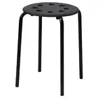 IKEA MARIUS Stool Alloy Steel Kitchen Bar Dining Stackable Bar Stool 17 3/4 "