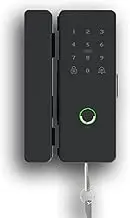 Biometric Frameless Glass Office Door Friction Fit Smart Lock G2 | Physical Key, WiFi