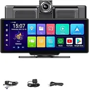 10.26" 4G Android 12 Dash Cam 8 Core Carplay & Android Auto Car DVR with ADAS AUX Mirror Link U Disk Video Recorder(M20Pro No Rear Cam,128G TF Card)