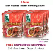 6x Mak Nyonya Instant Rendang Sauce (200g) Curry Paste for Chicken Fish Meat
