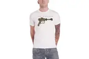 Foo Fighters T Shirt Ray Gun Band Logo new Official Mens White