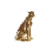 Decorative Figure Dkd Home Decor Leopard Resin Colonial 25.5 x 17 x 33 Cm