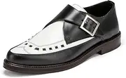 [Undercover] Shoes Mens Buzzcock Rockabilly Single Strap Black/White Monk Shoe, Black White, 11 UK