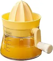 Juice Squeezer, 500ml Handheld Lemon Squeezer with Scale, Orange Juicer with Easy Pour Spout for Home Kitchen