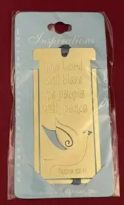 Psalms 29:11 Gold Metal Inspirational Bookmark Exclusively By Roman, Inc