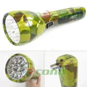 Lot Two 11 LED Camouflage Rechargeable Spot Work Light Flashlight Emergency Home