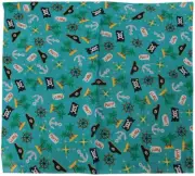 12 Pack Nautical Pirate Hat Flag Compose Rosa Blue 22"x22" 100% Cotton Bandanna